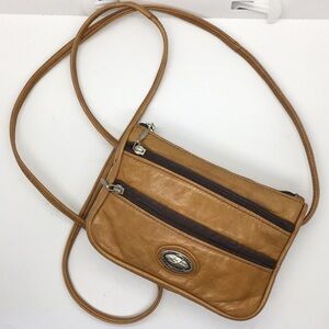 Paolo Piccolo Tan Leather Small Crossbody. D/A261